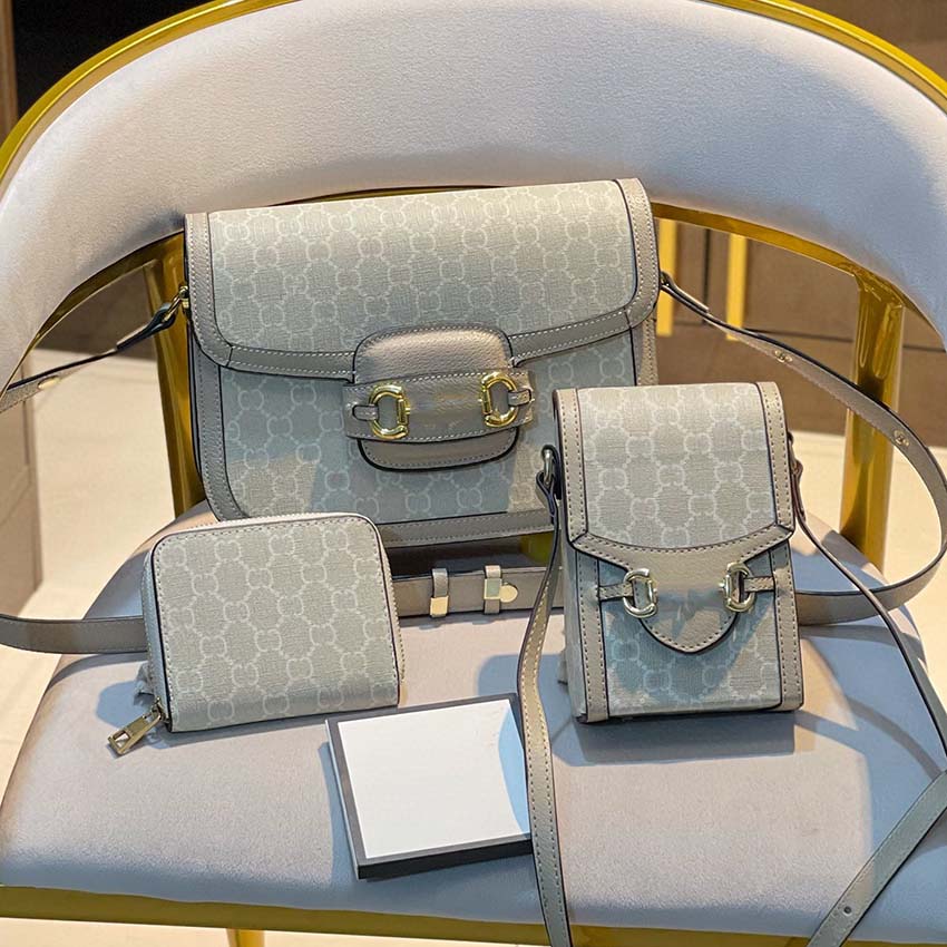 

3PC Designer Leather Bags Luxury saddle handbag Fashion Ladies Crossbody Letters Shoulder Bag Ladies Handbags with Dustproof, 000