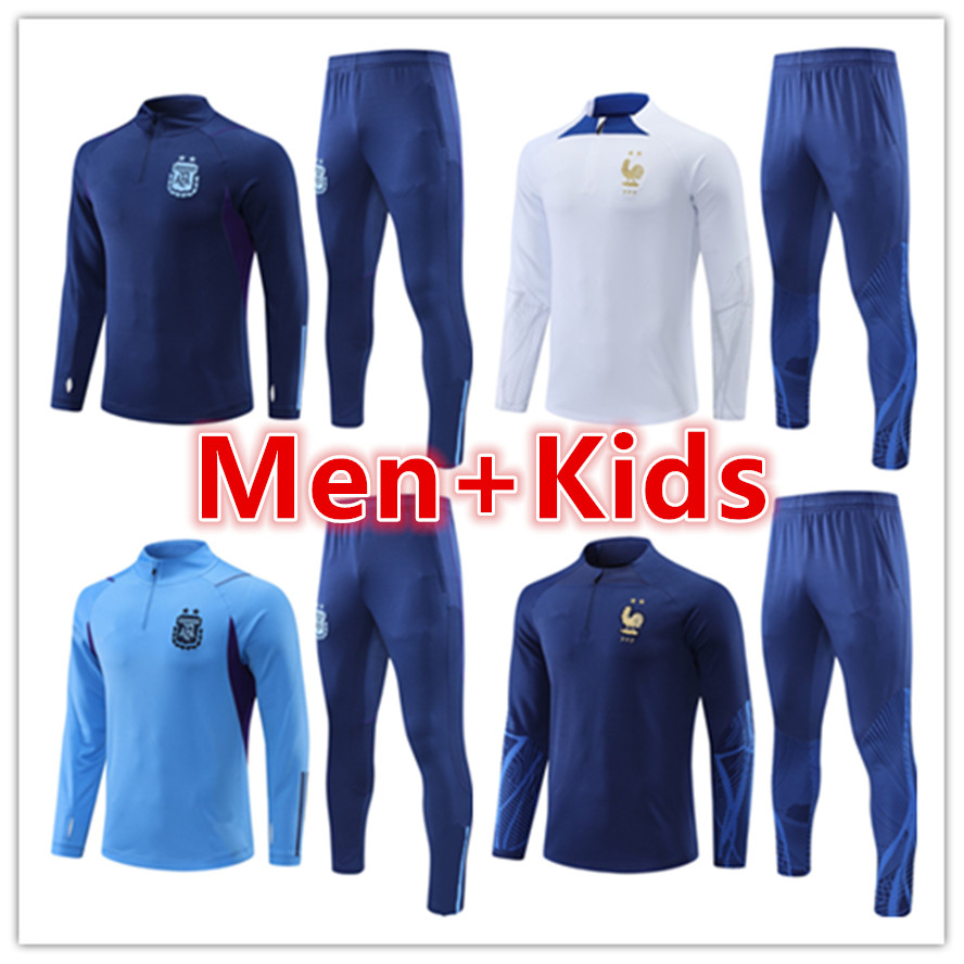 

2022 2023 Argentina men kids soccer tracksuit training suit jersey set 22 23 mens football jerseys tracksuits jogging jacket sets survetement foot chandal futbol