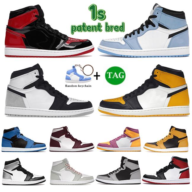 

Designer 1 High 1s basketball shoes jumpman Bred Patent university blue Dark Mocha taxi Bleached Coral Atmosphere Brotherhood UNC OG Denim retro men women sneakers, Bubble wrap packaging
