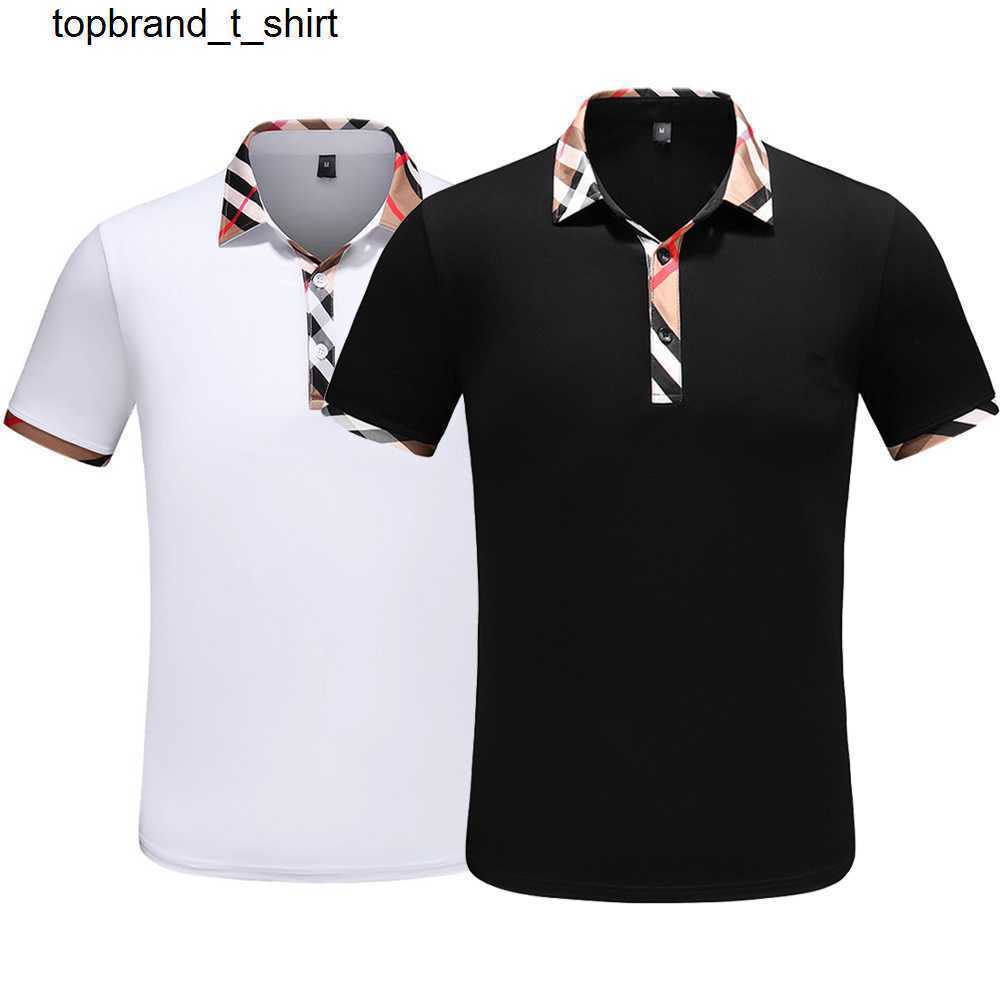 

Men's T-Shirts Designer burbrerys mens polo shirts t-shirt fashion casual short sleeve 100% cotton breathable tops clothing tee, White