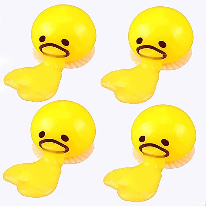 

Decompression Toy Yellow Round Vomiting & Sucking Lazy Egg Yolk Vent Stress Tricky Game Relief Toys