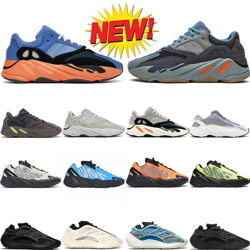 

700 V1 V2 V3 Running Shoes Mens Womens Azael Azareth Clay Brown Teal Blue Utility Black Mauve Cream Orange Analog Carbon Blue V2 BOOSTs''yezzies''yeezie''350 Sneakers, V3 azael