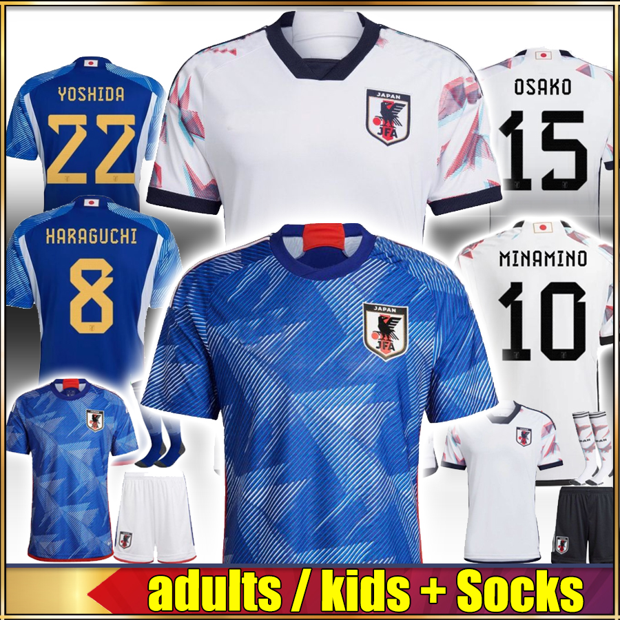 

Japan 2022 Soccer Jerseys Player version Fans thai MINAMINO OSAKO NAGATOMO YOSHIDA ATOM 2023 Japanese 22 23 child Football Shirts HONDA MENS KIDS KIT Camiseta Futbol
