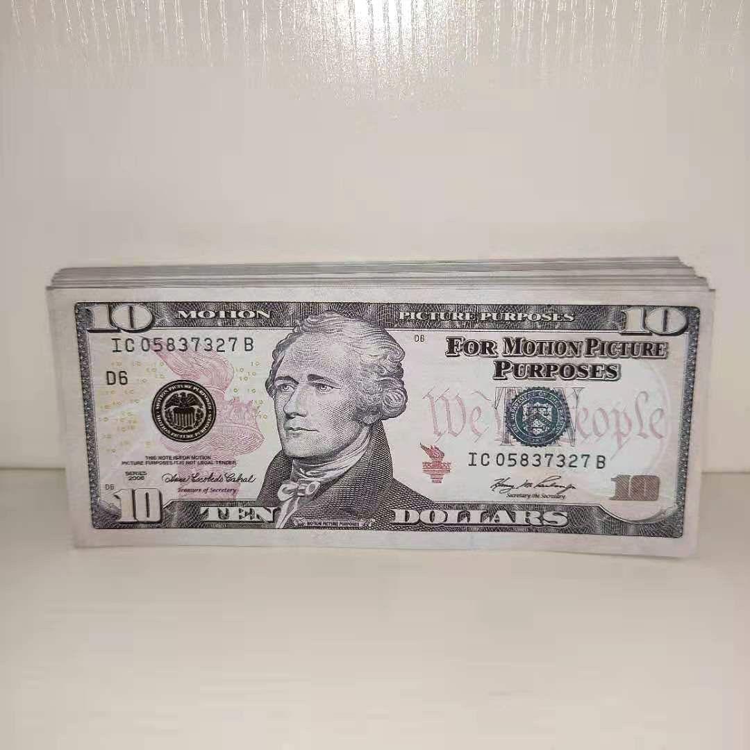 

06 Dollar Banknote Sales Money Hot 10 Dollars Prop Fake Movie Bar Party Gifts Collection Games US Gjhjd