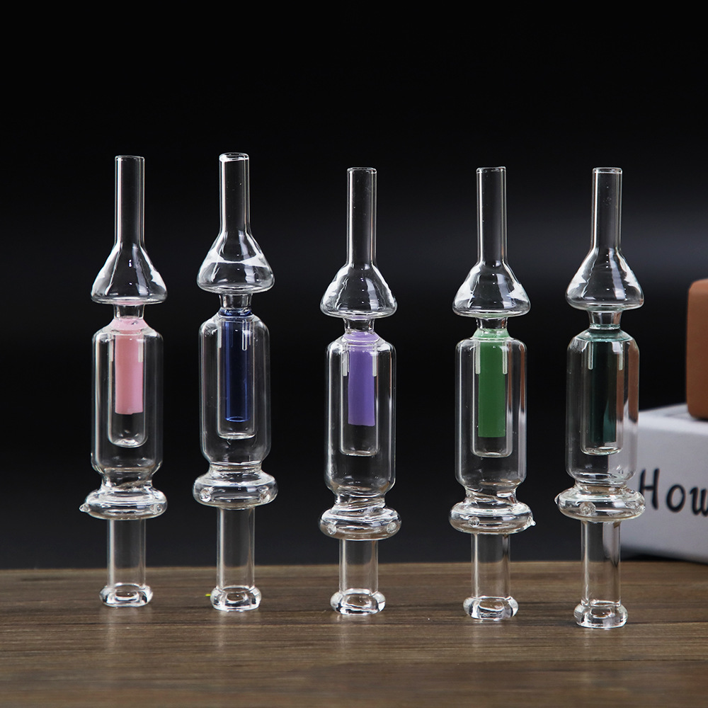 

Wholesale Newest Smoking accessories colorful Glass straw oil burner pipe water collect wax dab rig bongs pipes