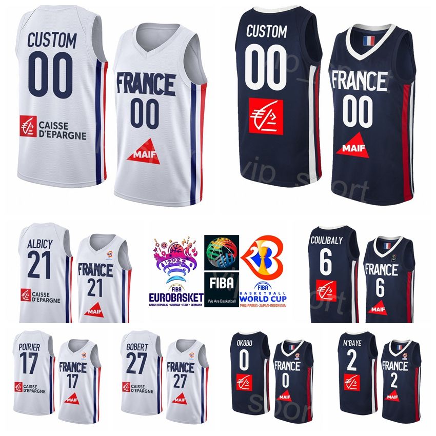 

2022 Levallois''Metropolitans Jersey Basketball 7 Guerschon Yabusele 32 Victor Wembanyama 10 Evan Fournier Rudy Gobert Vincent Poirier Elie Okobo Printed, White