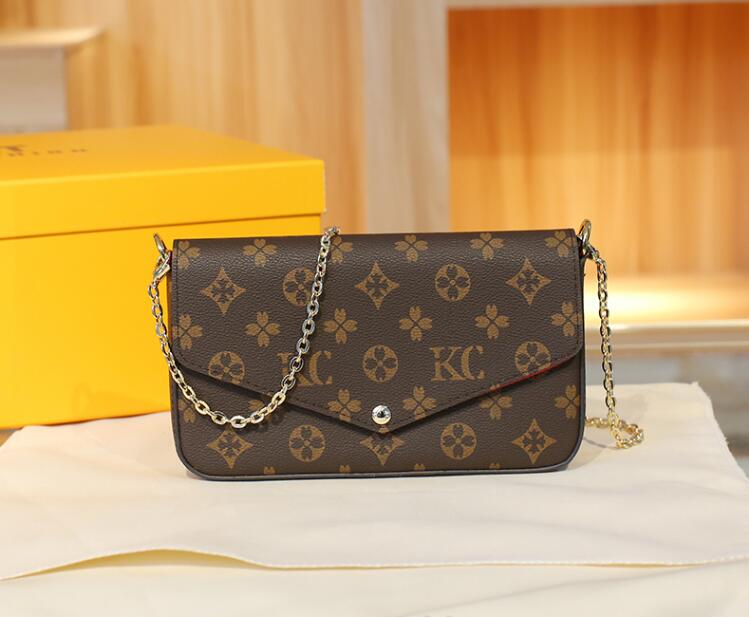 

Women Messenger Leather Red Shoulder Bags handbag Evening Bag higs quality flower checkers date code serial number embossed patterns Original box Dust bag 3pcs/set, With box 21x3x12cm