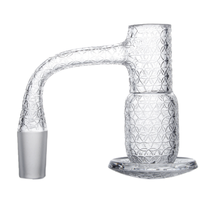 

Cone Shaped Seamless Banger For Hookahs Smoking Accessories Banger Flat Terp Slurper 100% Quartz Full Weld Beveled Edge Bangers FWQB23