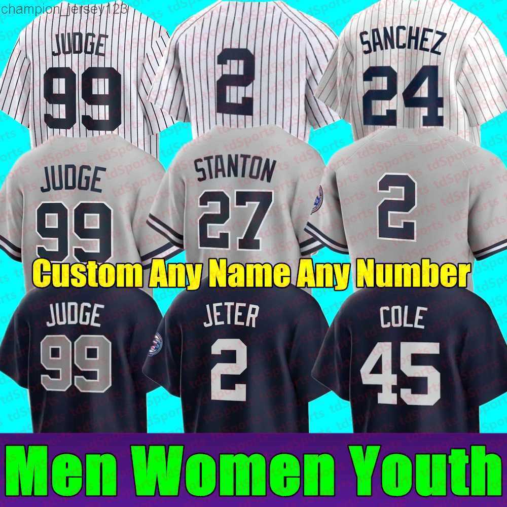 

Fans Tops Tees Custom Men Women Youth 99 AARON JUDGE Jerseys 2 DEREK JETER 45 GERRIT COLE 25 GLEYBER TORRES GIANCARLO STANTON SANCHEZ YANKEES SABATHIA DJ
