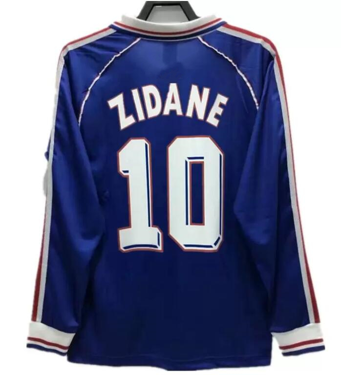 

RETRO ZIDANE HENRY French soccer jersey Maillot de foot MBAPPE 98 00 06 LIZARAZU MAKELELE football shirt GRIEZMANN BENZEMA DJORKAEFF VIEIRA CANTONA TREZEGUET PIRES, 2010 home