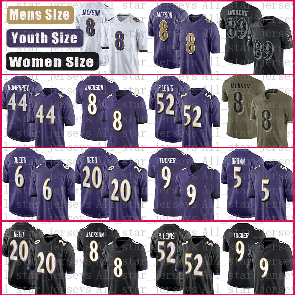 

8 Lamar Jackson Odafe Oweh Kyle Hamilton Jersey Mark Andrews Justin Tucker Patrick Queen Isaiah Likely Marlon Humphrey Diego Fagot Marcus Williams Rashod Bateman, Mens jersey(wy)