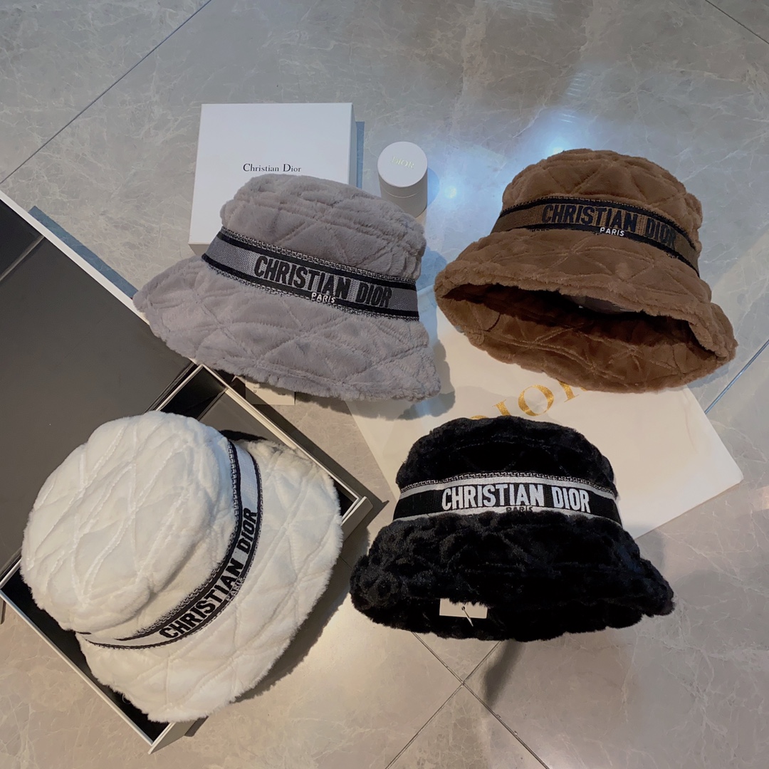 Dior Knitted Hat Beanie Cap Warm Skull Caps Flat for Man Woman Winter Garden Hats 4 Color-image-810908068