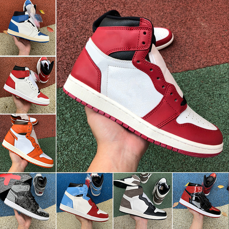 

OG Quality Jumpman 1 1s Mens basketball shoes Retro Starfish Chicago Reimagined Rebellionaire Lost Found Patent Bred men women trainers, Atmosphere