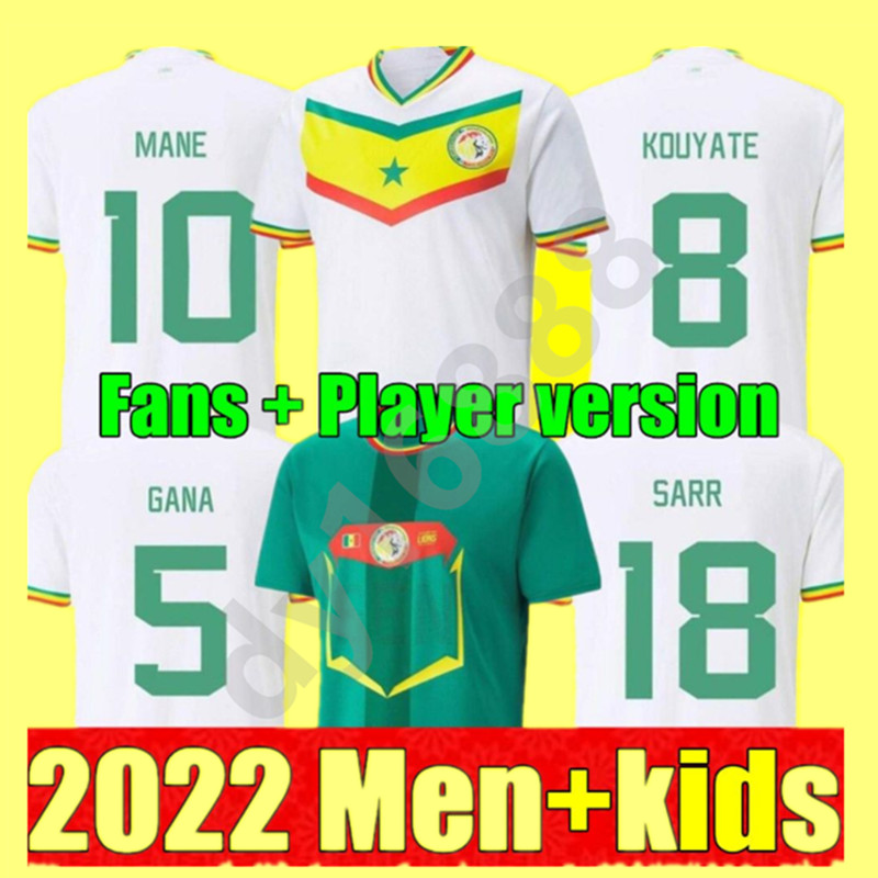 

2022 2023 Senegal Soccer Jersey fans Player version 22 23 home away green Balde KOULIBALY MANE football team jerseys Football shirt, Player version away+world cup patch