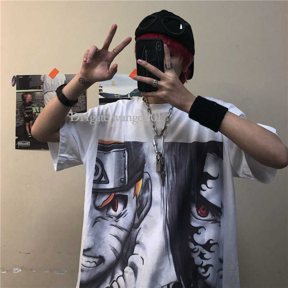 

Men's T-Shirts Hip Hop T Shirt Streetwear Summer Cartoon Naruto Uzumaki t-shirt casual Tshirt tops Amine Short Seve tees shirts mas C0119 1018H22, Packing bag