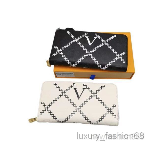 

Wallets Designers Black Flowers Embossing Wallets Purses Mens Classic Long Credit Business Clutch Card ID Holders Lichee Pattern Coin Purse, Customize