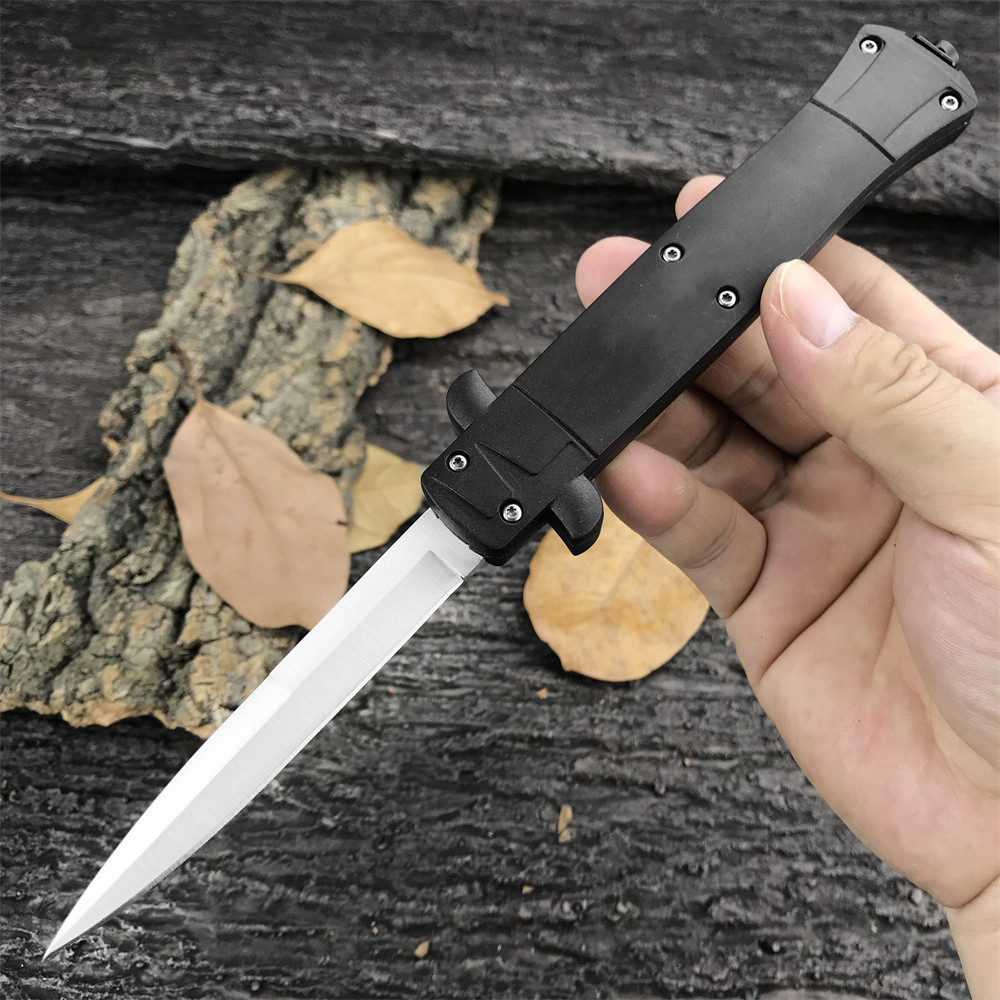 

Pocket Italian Mafia KC Assisted Folding Auto Knife 440C Blade ABS Handle Outdoor Tactical Survival EDC Knives Camping Hunting Tools