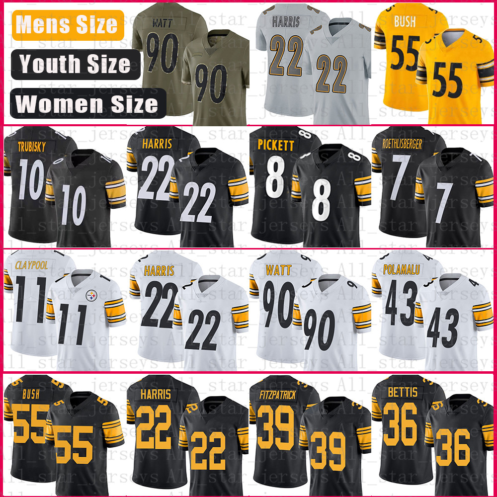 

Kenny Pickett George Pickens Football Jersey T.J. Watt Mitchell Trubisky Pat Freiermuth Najee Harris Minkah Fitzpatrick Diontae Johnson Jack, Patch+women size s-xxl(gr)