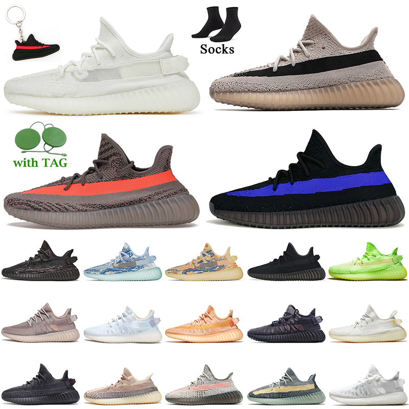 Nouvelle mode statique V2 Chaussures de course Designer Womens Mens Bone ONYX Beige Black Cmpct Slate Red Mono Clay Pure MX OAT DAZZLING BLUE BLU