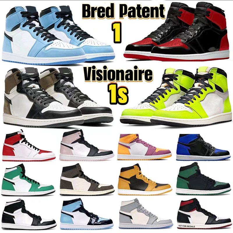

Mens jumpman 1 basketball shoes retro 1s High OG Patent Bred University Blue Bleached Coral Taxi Mid Light Smoke GreyHyper Royal Dark Mocha Denim men women Sneakers, #47- bubble wrap packaging