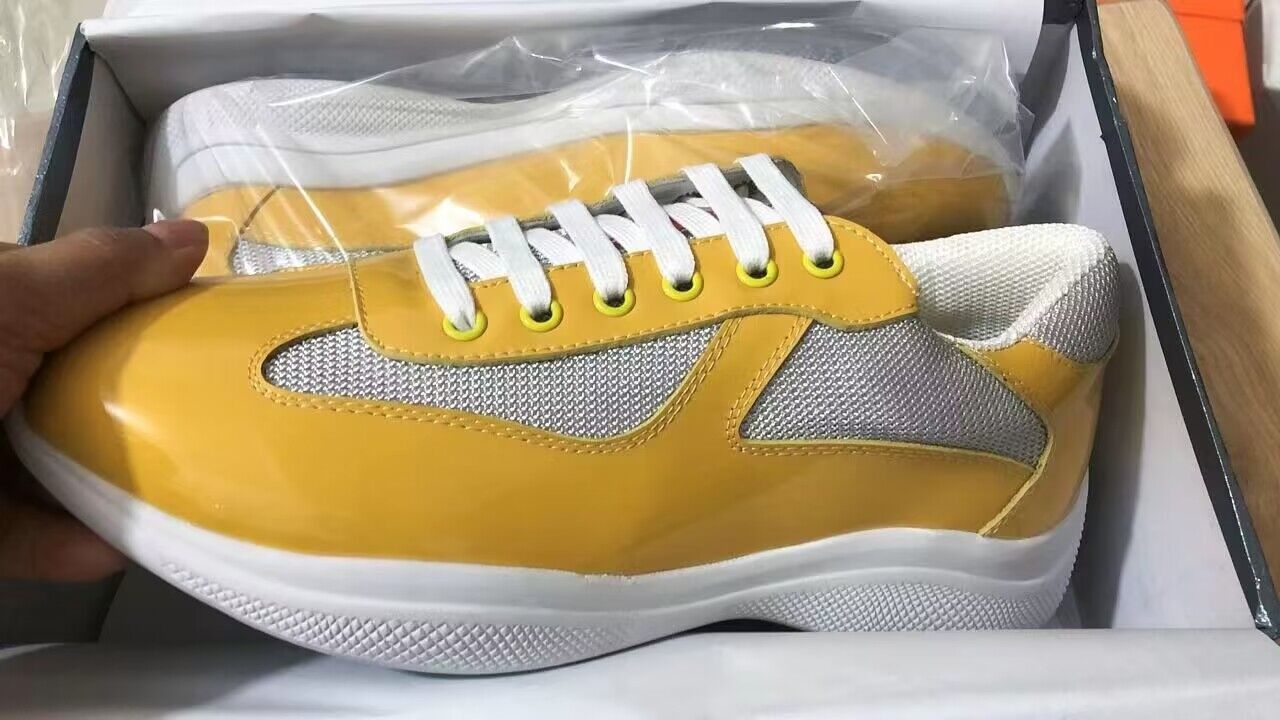 Designers de luxe Chaussures Hommes Jaune En Cuir Véritable Chaussures Casual Chaussure Chaussures Nouvelles Baskets Crocs Sneaker