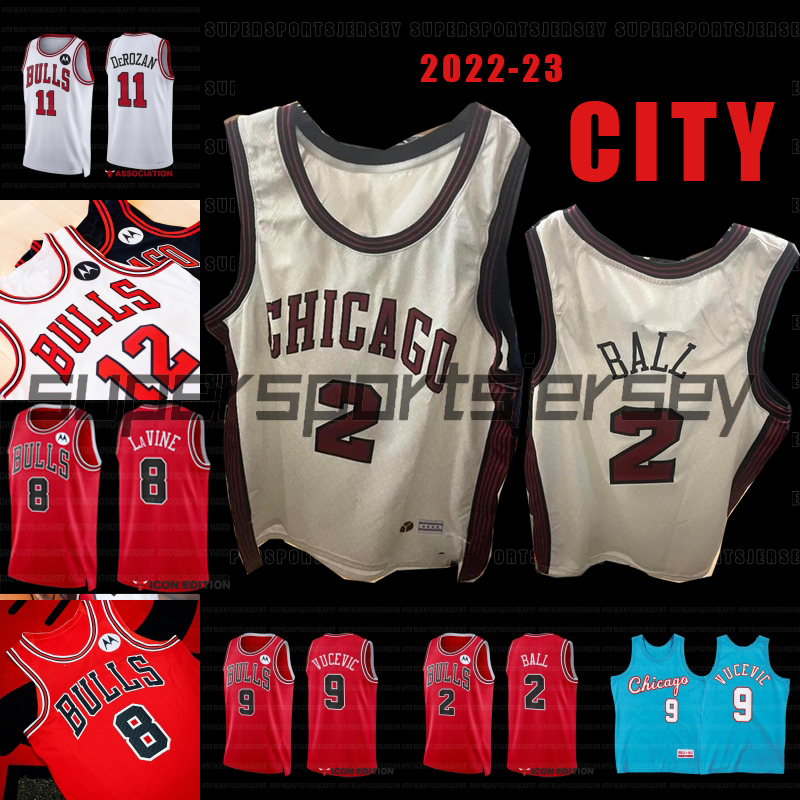 

2022-23 Chicagos Basketball City Jerseys 'Bulls" Lonzo 2 Ball DeMar 11 DeRozan Basketball Jersey Zach 8 LaVine Michael 1 Derrick 1 Rose BullsFest Nikola Vucevic Caruso, Icon-edition-2022-23