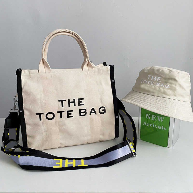 

Marc The Tote Bag Designer Totes Bags Women Canvas Handbag Shopping Shoulder Messenger Beach Bag Letters Crossbody 220803, Rose pink-with logo