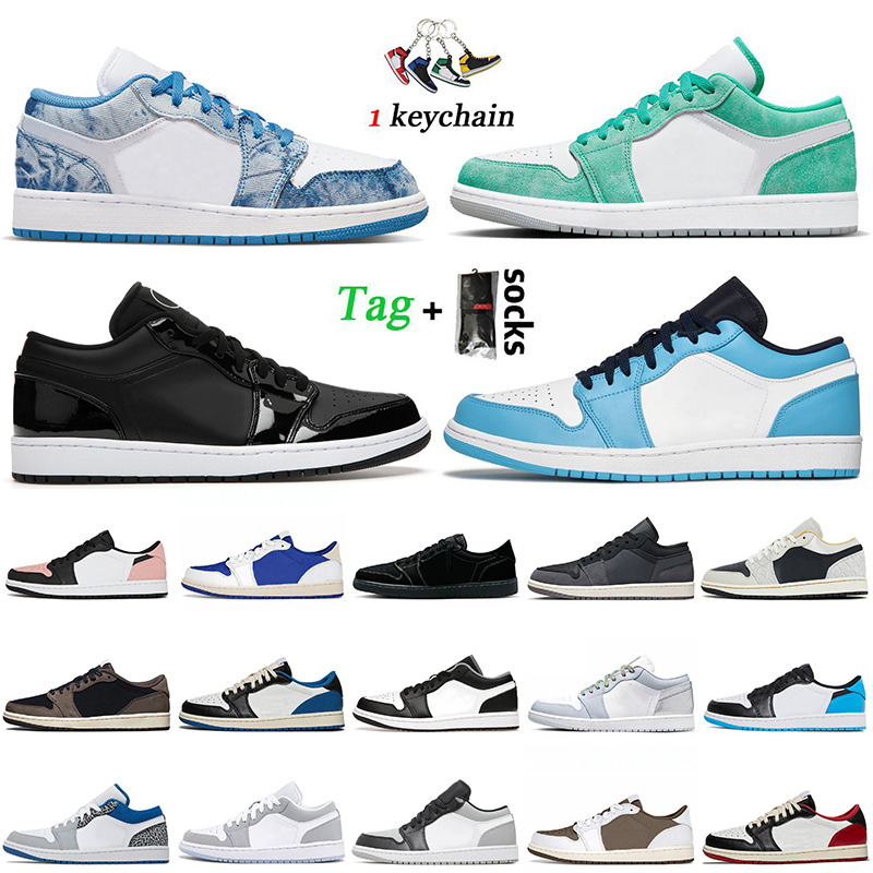 

2023 New Jumpman 1 Low Basketball Shoes Washed Denim 1s Olive Black Phantom New Emerald Beaded UNC Tear Away Silver Travis Scotts Women Mens Trainers Sports Sneakers, # a60 cactus jacks 36-45