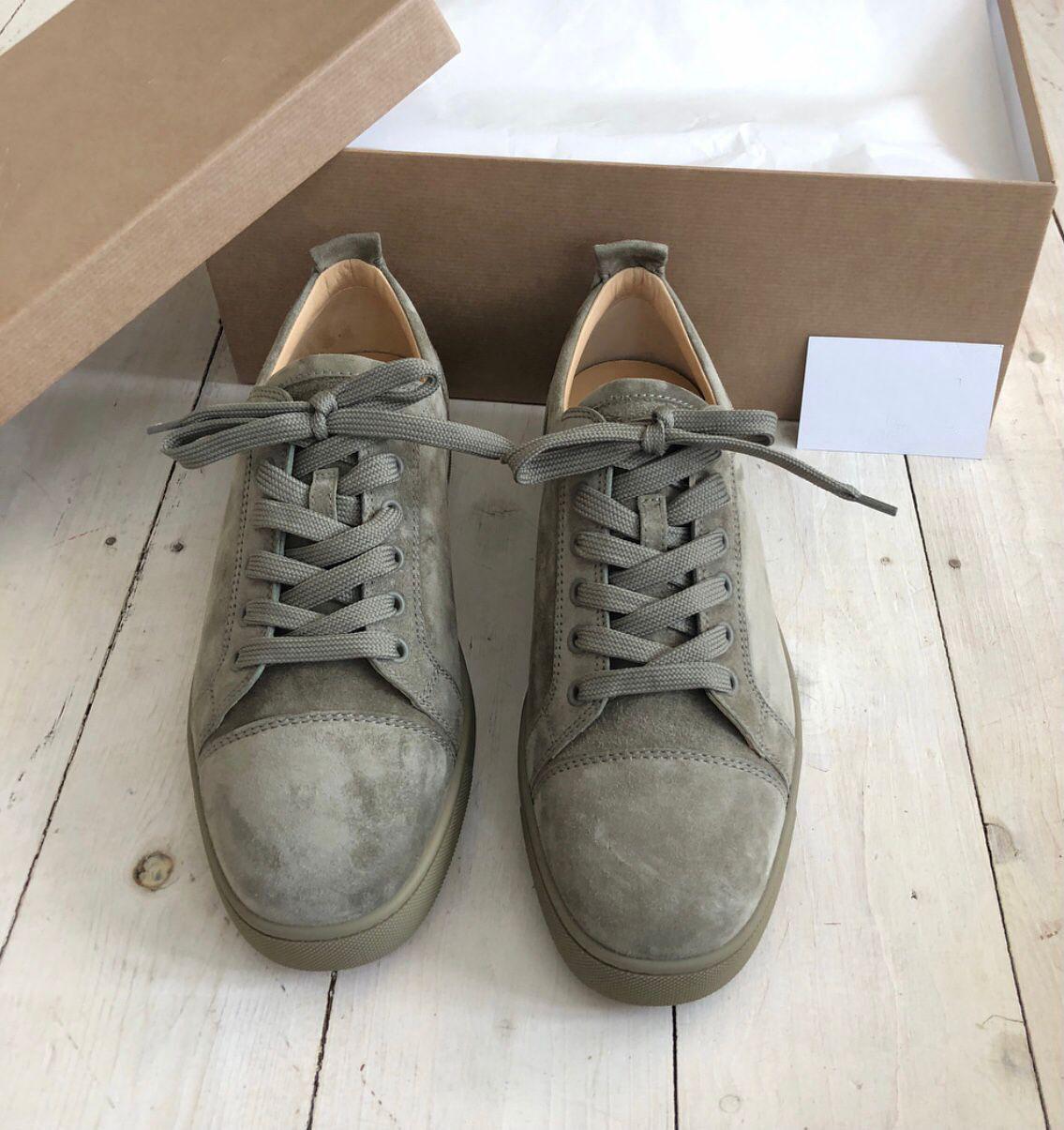 Bottes rouges sandales chr￩tiens luxueux-marque rond des chaussures d￩contract￩es ￩l￩gantes baskets masculines super qualit￩ couple de sports de