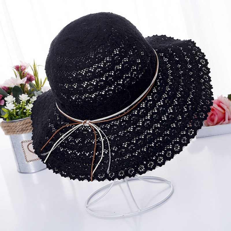 

Wide Brim Hats Summer fashion Foldable Bucket cap Cotton Beach bow sun hats for Women Fashion Sun Brimmed Straw G221014