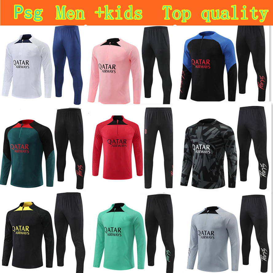 

psgs Tracksuit 2022 MBAPPE Parisi kids and men soccer training suit 2023 Football jogging jacket