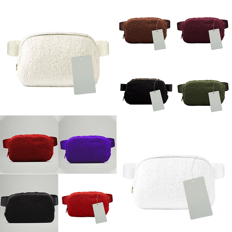 

Outdoor sports Bags lu belt bag Women Men Winter plush Waist Bag ladies sport Gym Elastic Adjustable Strap lulu Zipper Fanny pack messenger, I need see other product