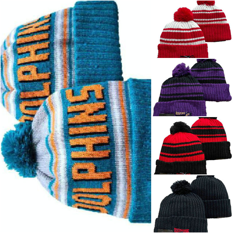 

MIAMI Beanie MIA North American Football Team Side Patch Winter Wool Sport Knit Hat Skull Caps A4, 17