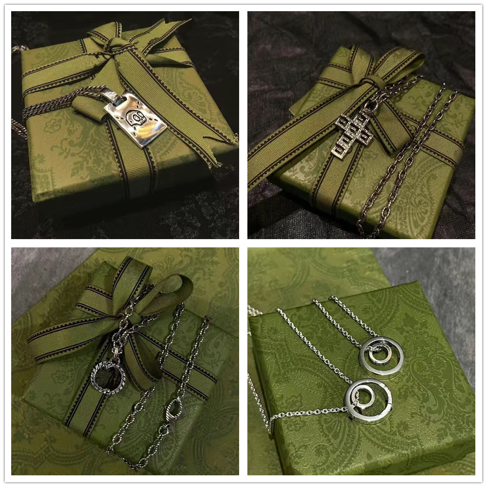 

Wholesale Brand Designer Necklaces Sense Micro Setting G Letter Pendant Long Necklace Winter Sweater Chain Fashion Luxury Jewelry For Woman Girls Party Gift