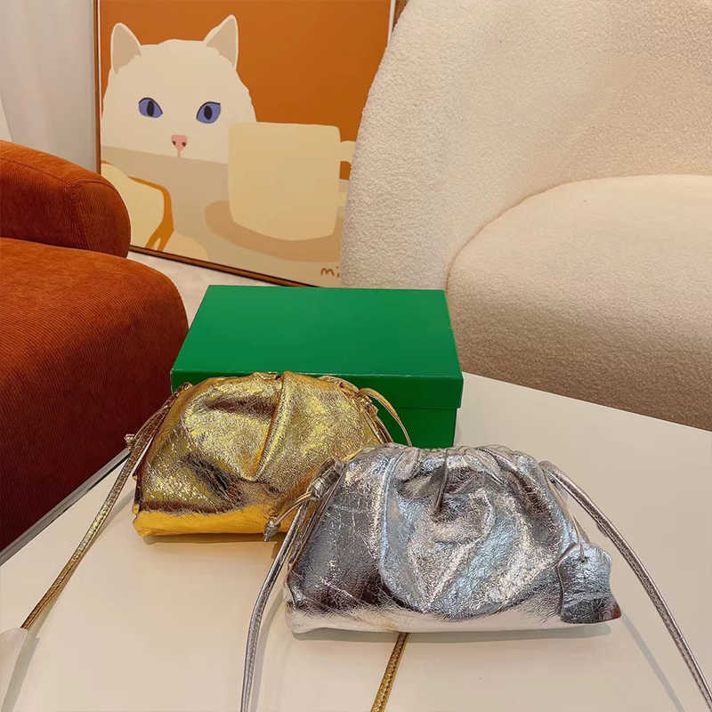 

Cloud Bags Cross body For Women Shoulder Brand Designer Real Leather Wallet Mirror Quality Famous Brand Shopping Purses 220818, Gold