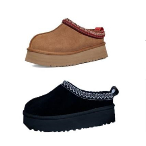 Australia Platform Woman Winter Boot Designer Ankle Boots Tazz Shoes Chestnut Black Warm Fur Slippers Indoor Booties