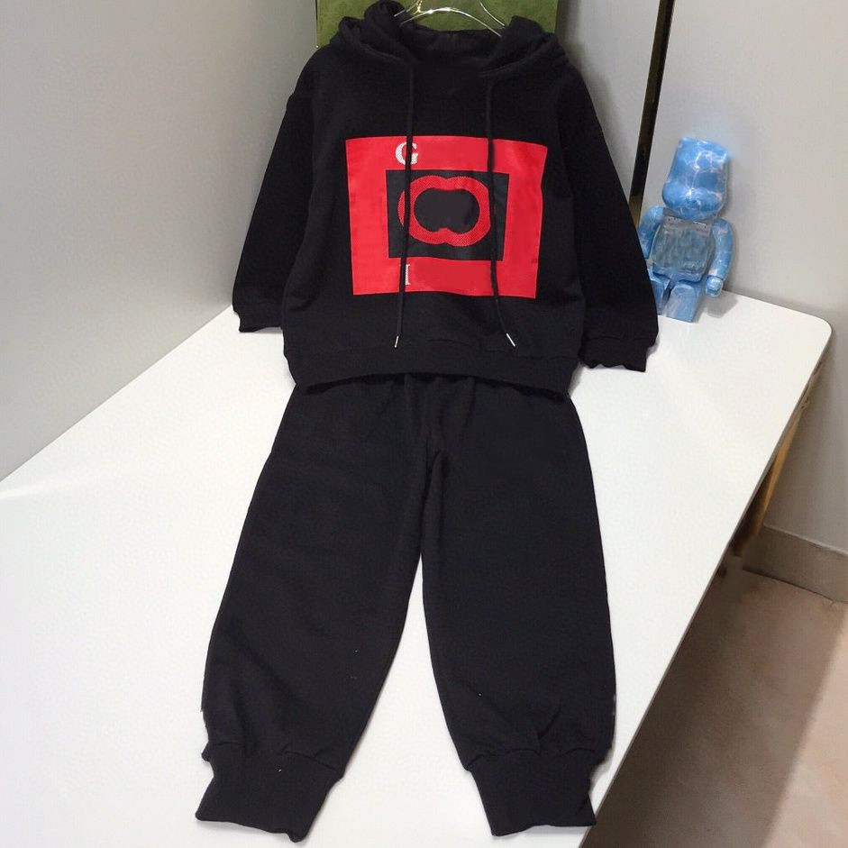 Ensembles de vêtements pour enfants, sweat à capuche pour bébé garçon, costume deux pièces, automne, fille, sweat-shirt et pantalon de survêtemen