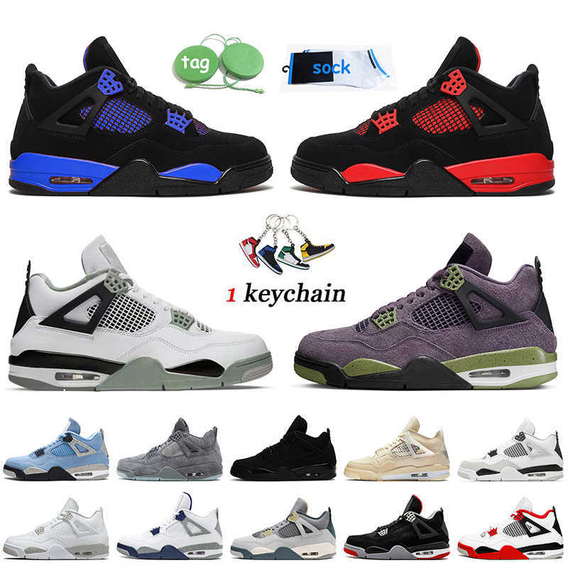

Golf shoe Big Size 12 13 Sneakers Jumpman 4s Basketball Shoes 4 IV Seafoam Midnight Navy Canyon Purple Red Thunder White Oreo Sail Black Cat, A19 black canvas 40-47