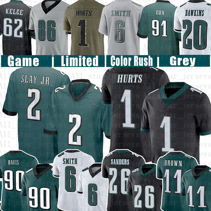 

A.J. Brown Jalen Hurts Football Jersey Mens DeVonta Smith Jason Kelce Mailata Goedert Davis Nakobe Dean Miles Sanders Darius Slay Jr. Brandon Graham J.J. Arcega-Whiteside, Women size s-xxl(laoy)