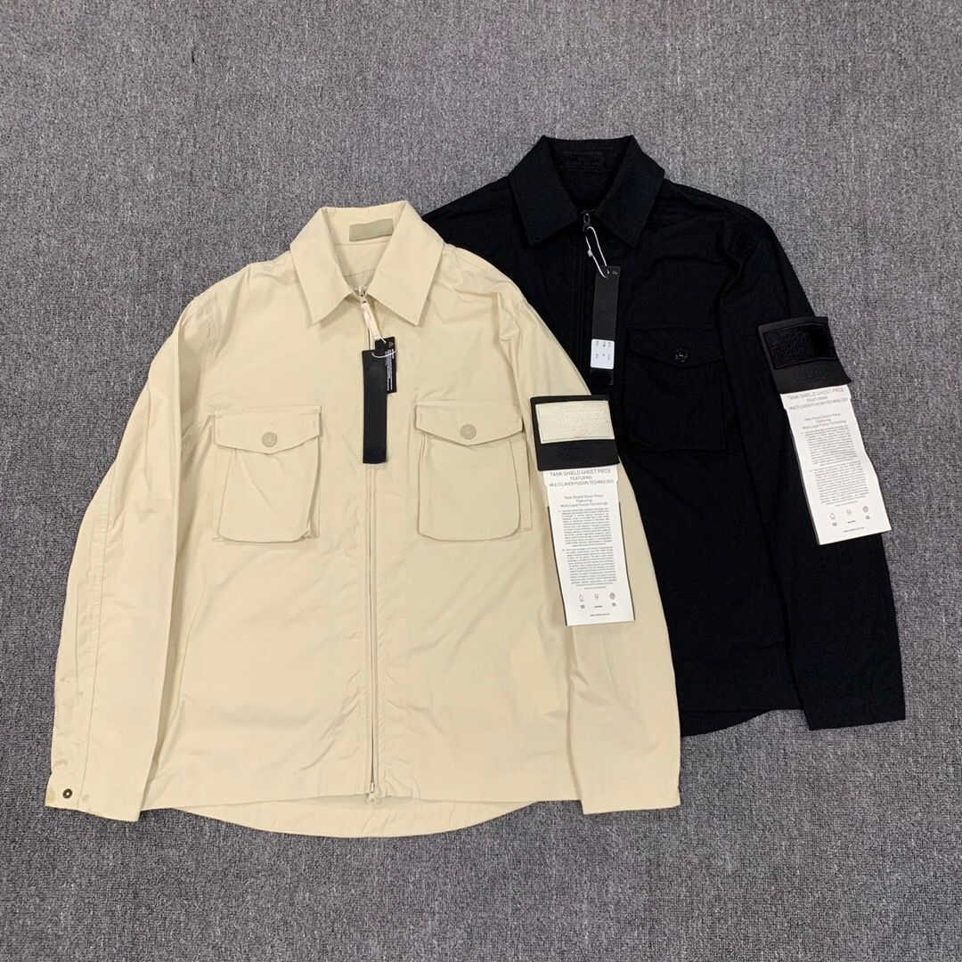 

Designer Jacket Mens Sweatshirt Collar Windbreaker Long Sleeve Shirt Men Women Sports Cardigan Coat Hip Hop Zip Jackets, Khaki