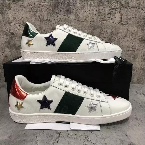 

2022 new Designer Men Woman Sneaker Casual Shoes Snake Chaussures Leather Sneakers Ace Embroidered Stripes white Shoe flat platform Walking Sports Trainers Tiger, Hello