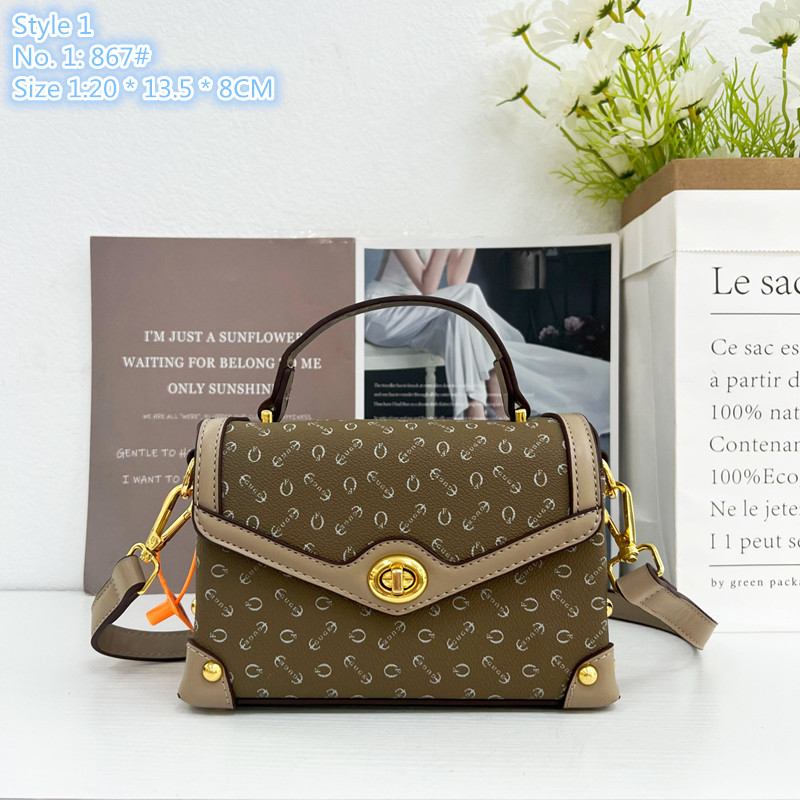 

Wholesale ladies shoulder bags 2 styles French retro silk scarf underarm bag personalized leather handbag sweet ribbon foreign style mobile phone coin purse, Coffee-6176#-style 2-printing
