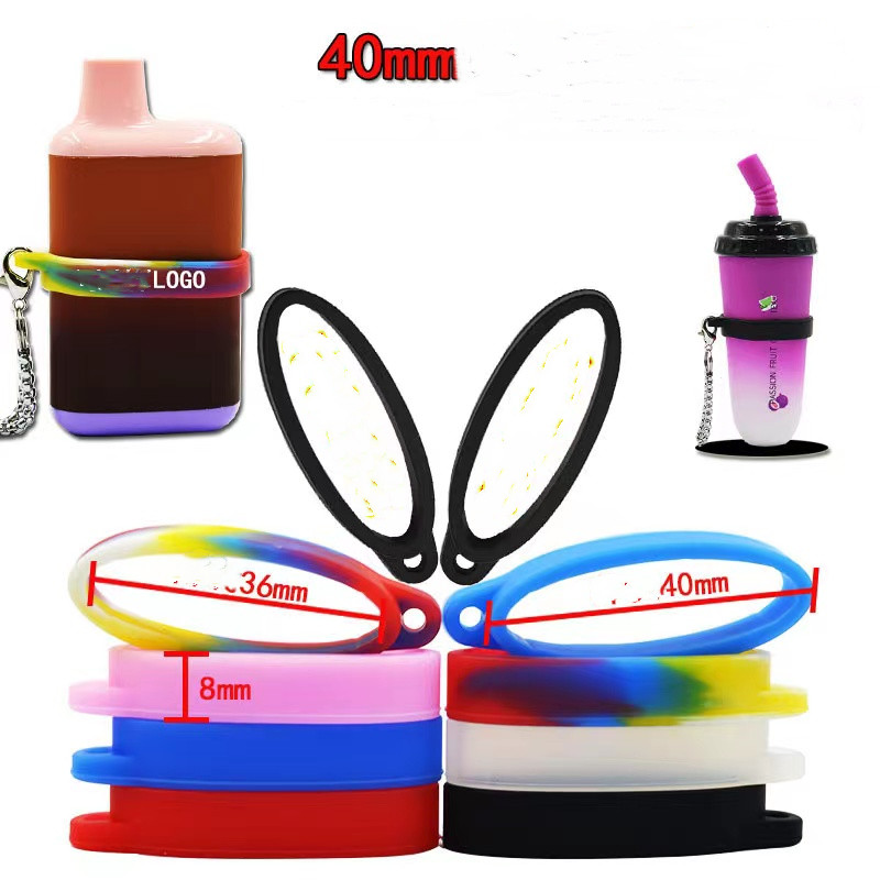 

silicone o ring necklace lanyard 40/20/17/13/12/8mm for disposable vape pen 600 800 2800 5000 puffs vapers e cigarette accessories custom