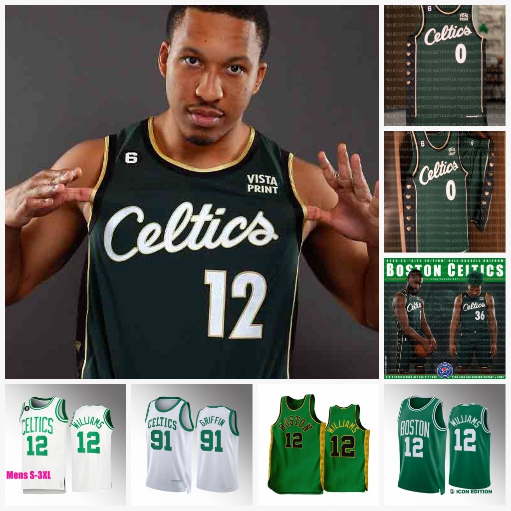 

Boston''Celtics''2022-23 City Basketball Jersey Jayson 0 Tatum Grant 12 Williams Robert 44 Williams III Marcus 44 Smart Derrick 9 White Al 42 Horford, Green youth s-xl