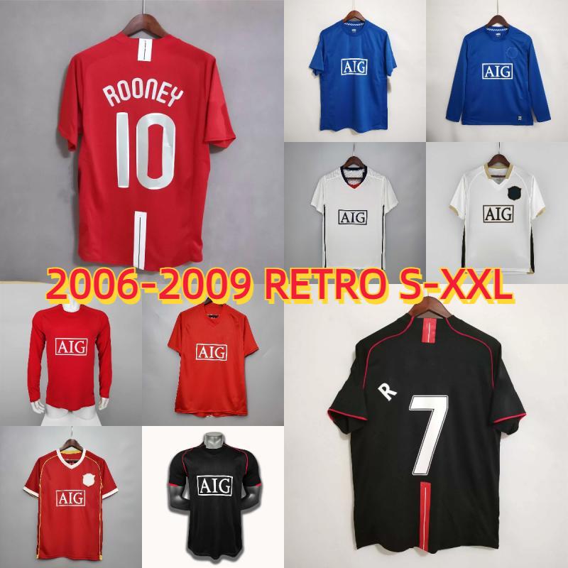 

2006 2007 2008 2009 ROONEY RETRO soccer jerseys 06 07 08 09 Vintage NANI VIDIC BERBATOV ANDERSON TEVEZ GIGGS SCHOLES MANCHESTER Man long sleeve football shirts, 07/08 long