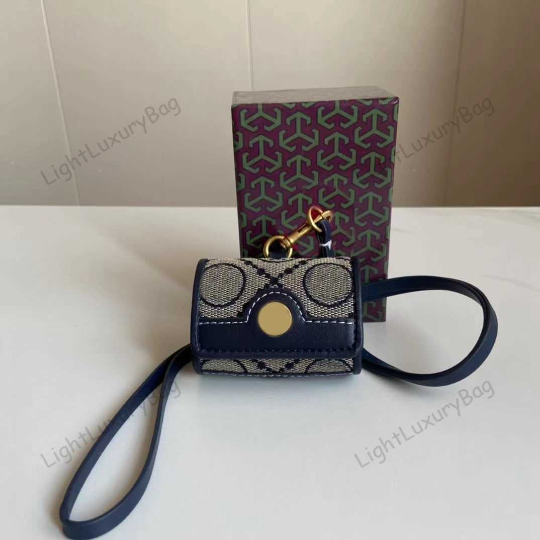 

Tb Headphone bag Designer Leather patchwork Wallet retro Jacquard Crossbody Convenient For Women Classic Famous Brand Shopping Purses220216, Brown