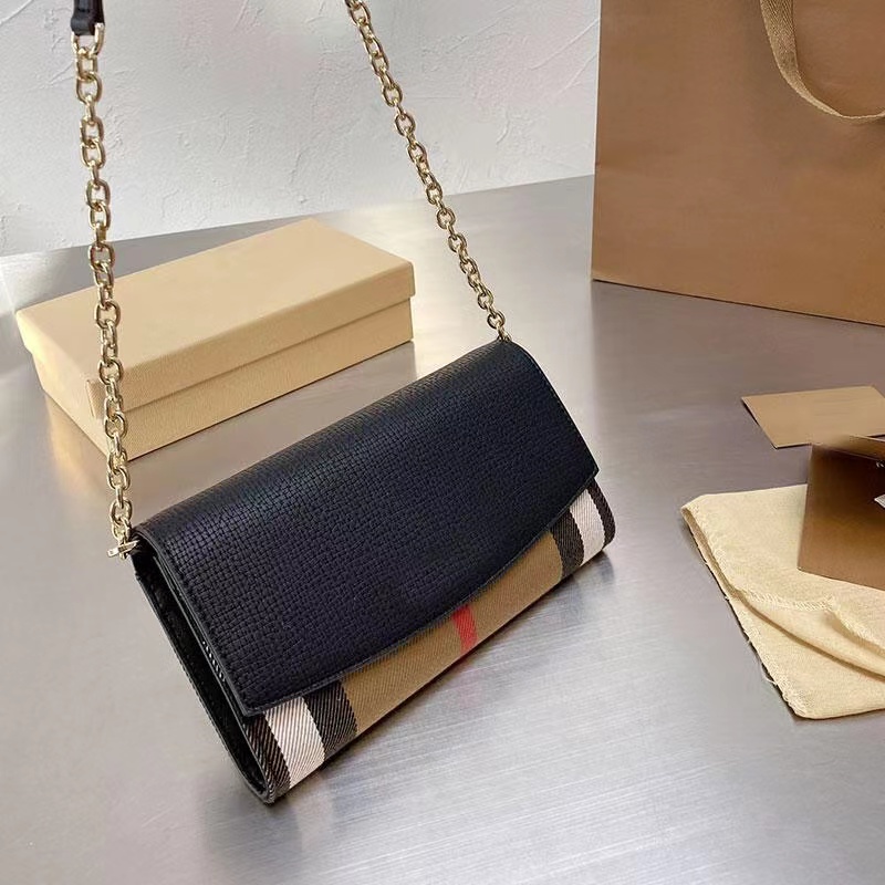 

Classic Chain Bag Ladies Striped Flip Messenger Bags Quality Coin Card Wallet Practical And Durable Light Purse, Customize