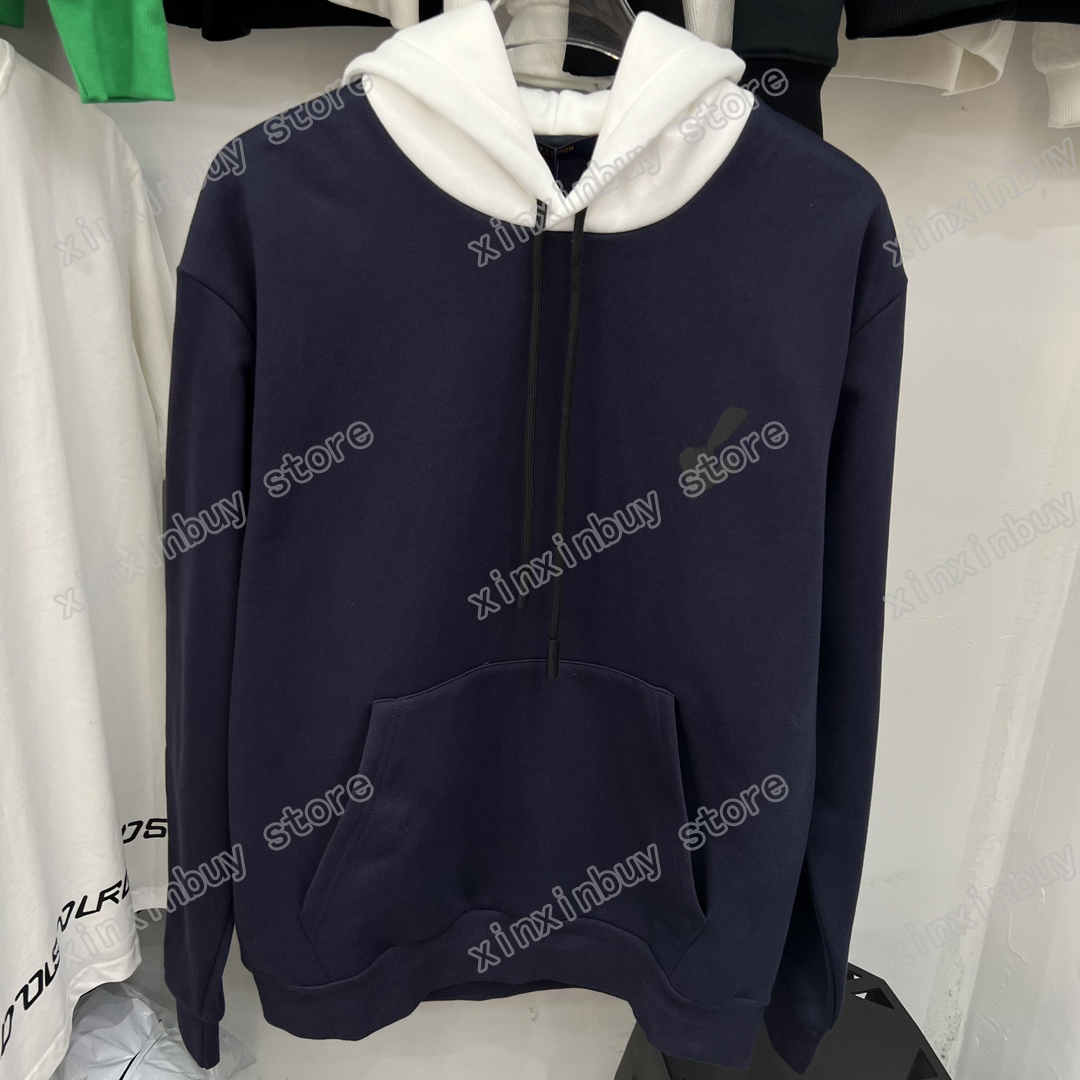 

xinxinbuy Men designer Hoodie sweater 2054 letter print Paris Round neck women black blue yellow S-XL