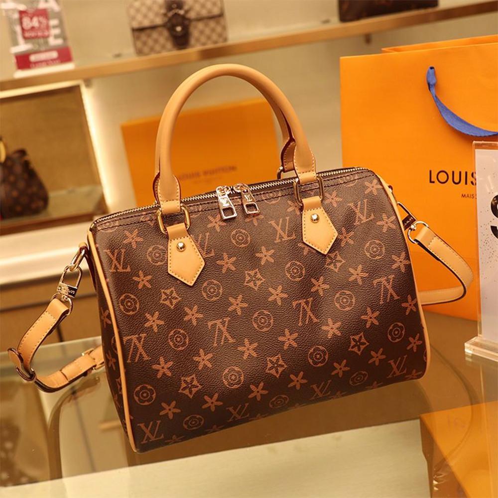 

Woman Handbag shoulder bag date code serial number Wholesale discount genuine leather bags women tote lady luxury flowers louise Purse vutton Crossbody viuton Bag, Brown grid