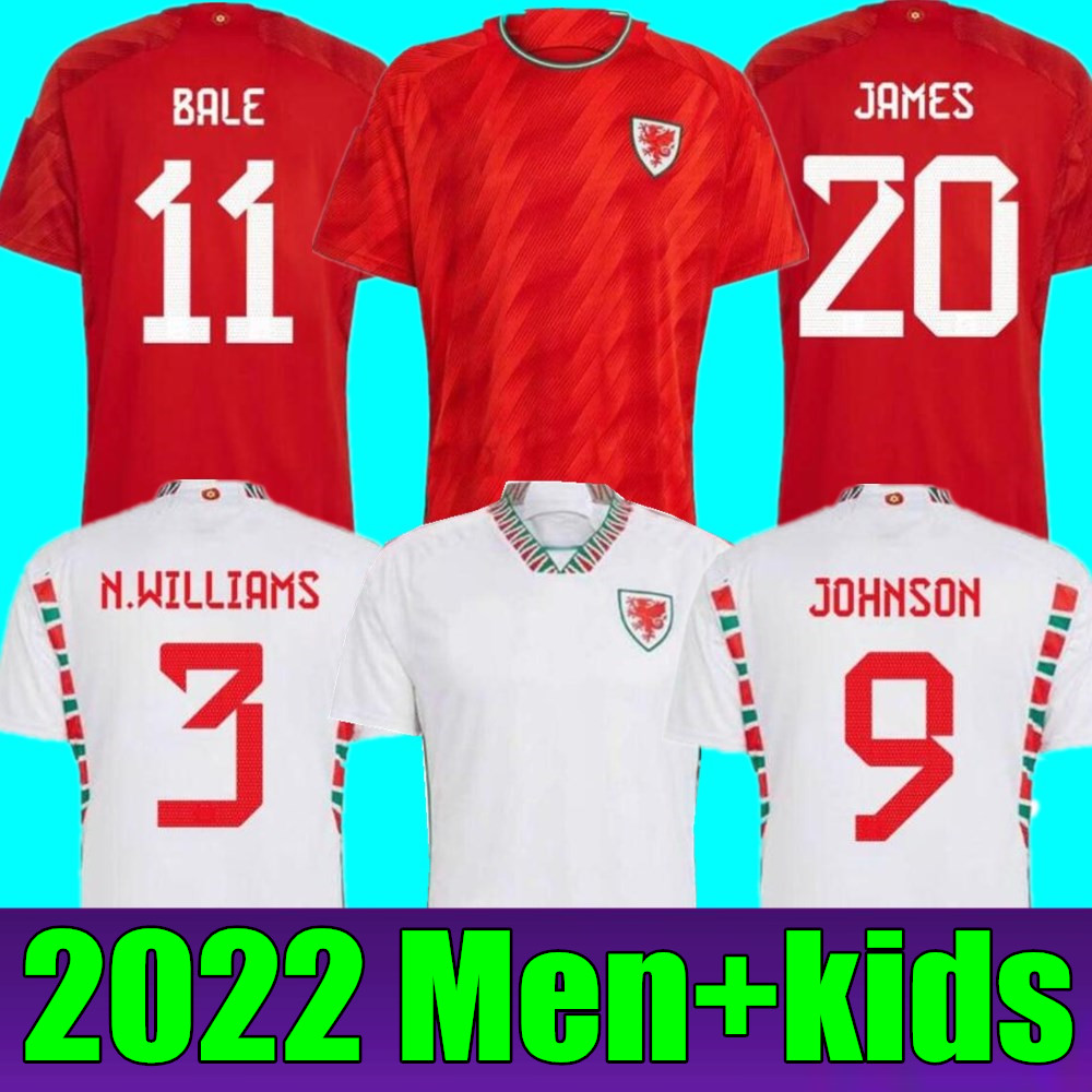 

Wales soccer jerseys 2022 world cup BALE Welsh football shirts Men kids kit JOHNSON JAMES N.WILLIAMS RODON T.ROBERTS CABANGO LEVITT MOORE THOMAS jersey, Home+world cup patch